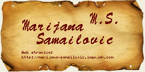 Marijana Samailović vizit kartica